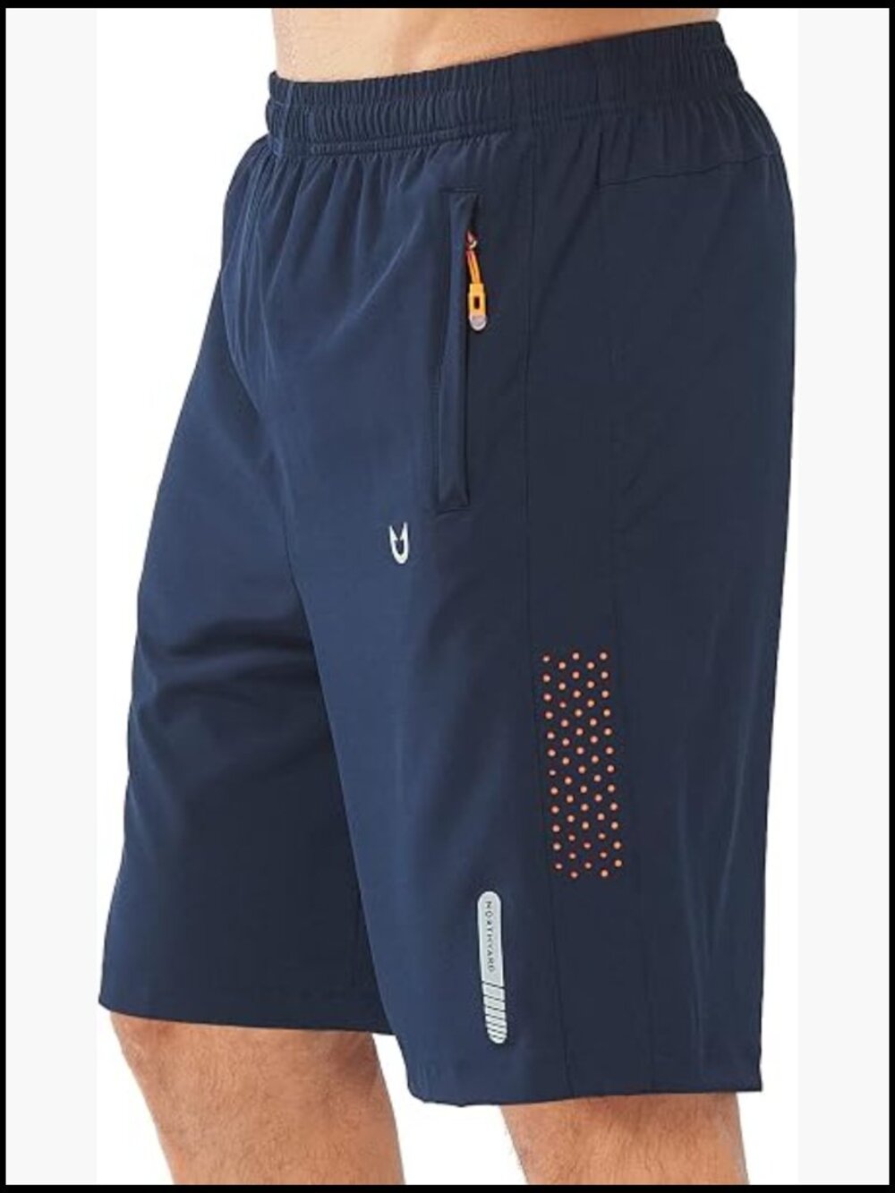 Men's Athletic Running Shorts Gym Workout Quick Dry Lightweight 3 Zipper